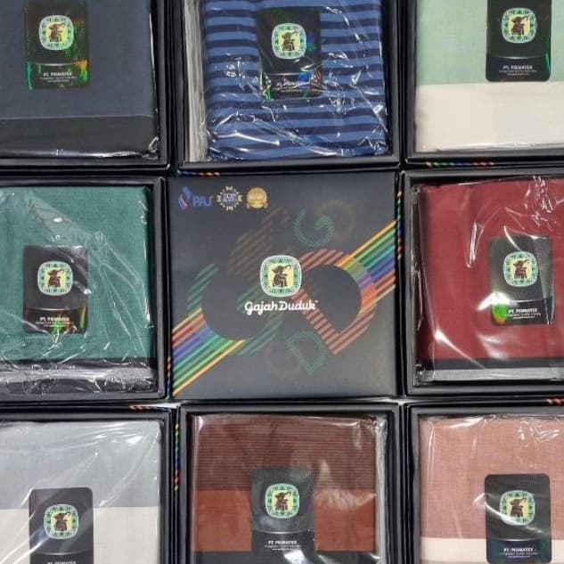 SARUNG KAIN PELIKAT GAJAH DUDUK MULTICOLOUR/GAJAH DUDUK PIUR PEMBORONG & PERUNCIT