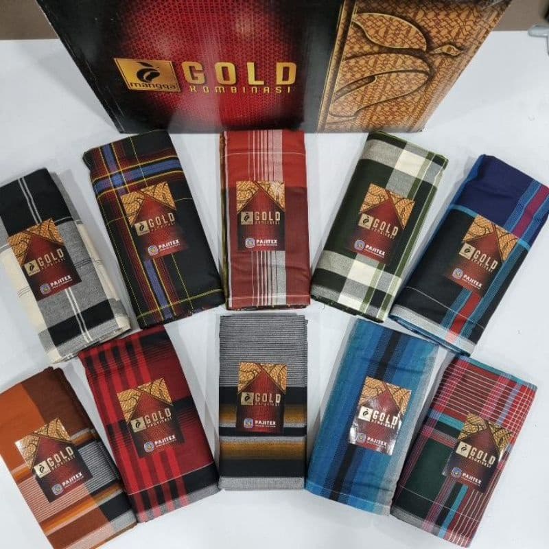 10 helai KAIN SARUNG PELIKAT MANGGA GOLD/MANGGA FIESTA/MANGGA PRIMA EKSKLUSIF