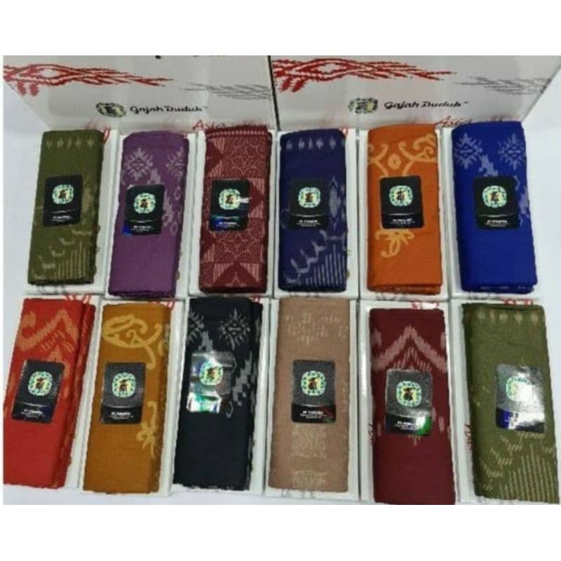 SARUNG KAIN PELIKAT GAJAH DUDUK ASIA KEMBANG PEMBORONG & PERUNCIT