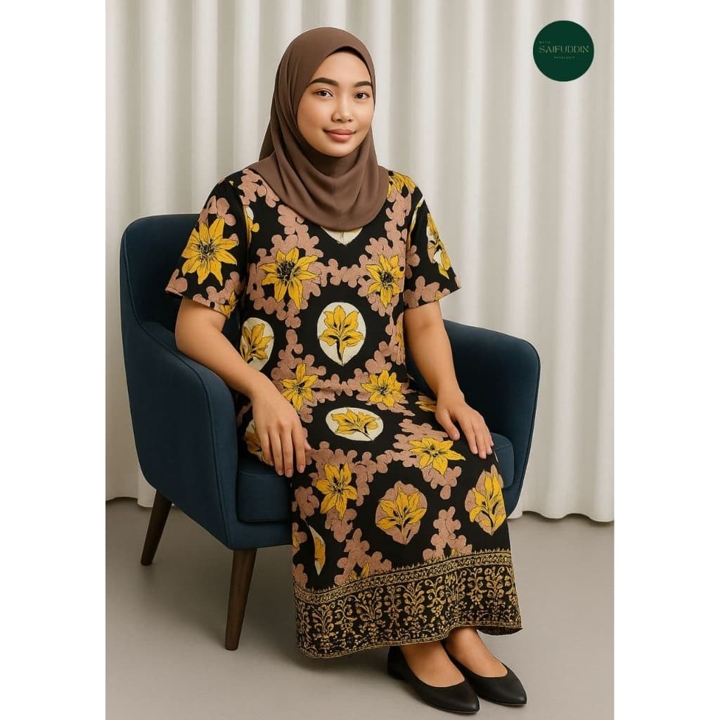 KAFTAN KELAWAR TUGU AGUNG TANGAN PENDEK EKSKLUSIF PEMBORONG & PERUNCIT