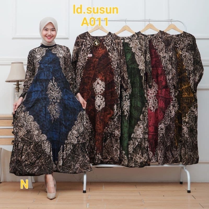 KAFTAN KELAWAR ABAYA TANGAN GETAH EKSKLUSIF
