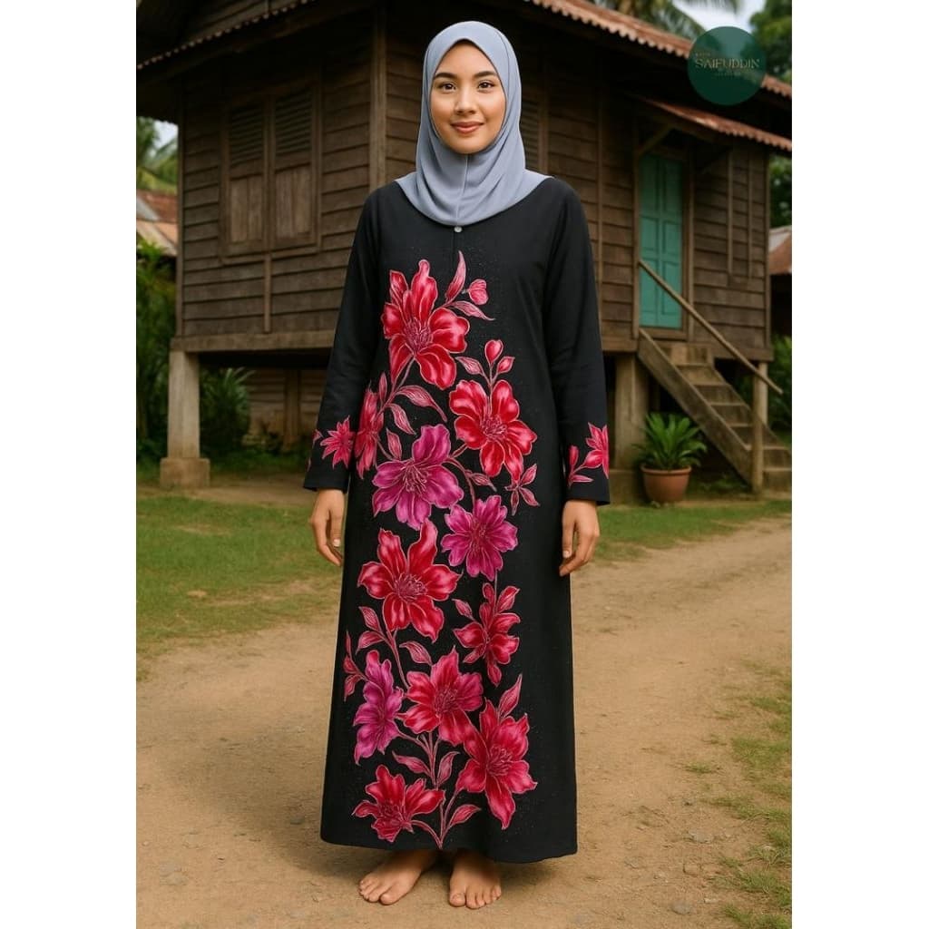 KAFTAN KELAWAR/BAJU KELAWAR TANGAN PANJANG/LENGAN PANJANG BATIK CORAK TRENGGANU PEMBORONG & PERUNCIT