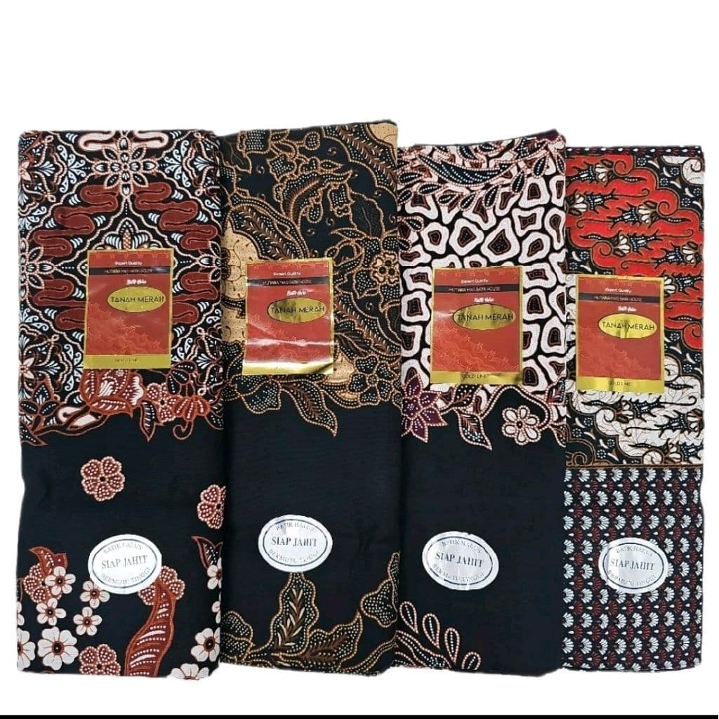 BATIK HALUS TANAH MERAH GOLD LINE SIAP JAHIT 120cmx200cm BATIK ASLI TERENGGU Kualiti Tinggi Rekaan Unik Untuk Anda