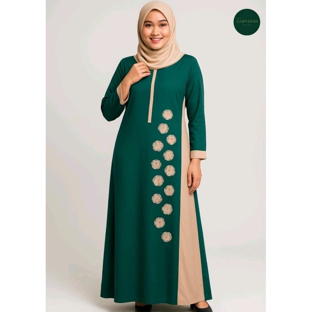 JUBAH MUSLIMAH EKSKLUSIF PREMIUM WANITA/PEREMPUAN CLEARANCE STOK
