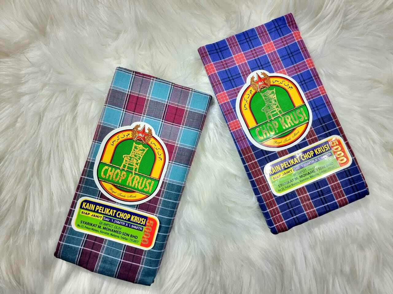Sarung Pelikat India Chop Krusi Benang 5000 — Kain Pelikat dari Butik Saifuddin Eksklusif