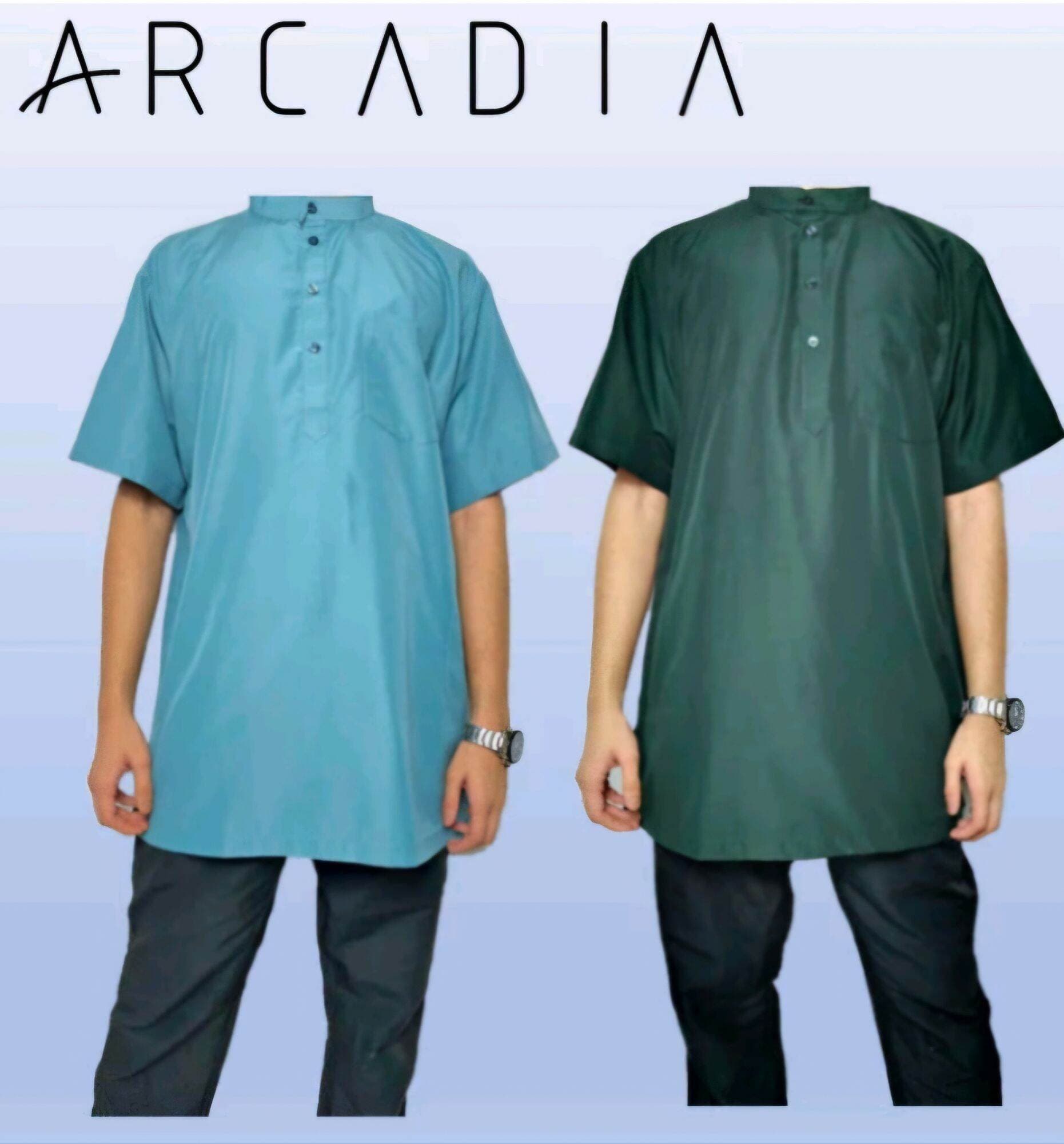 Kurta Cotton Slim Fit Lengan Pendek