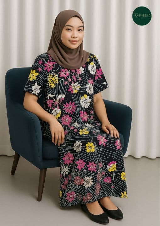 KAFTAN KELAWAR BATIK DESIGN TANGAN PENDEK EKSKLUSIF PEMBORONG & PERUNCIT
