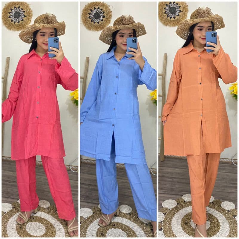 Blouse Seluar Cotton Viral Pasang — Kaftan & Robes from Butik Saifuddin Eksklusif
