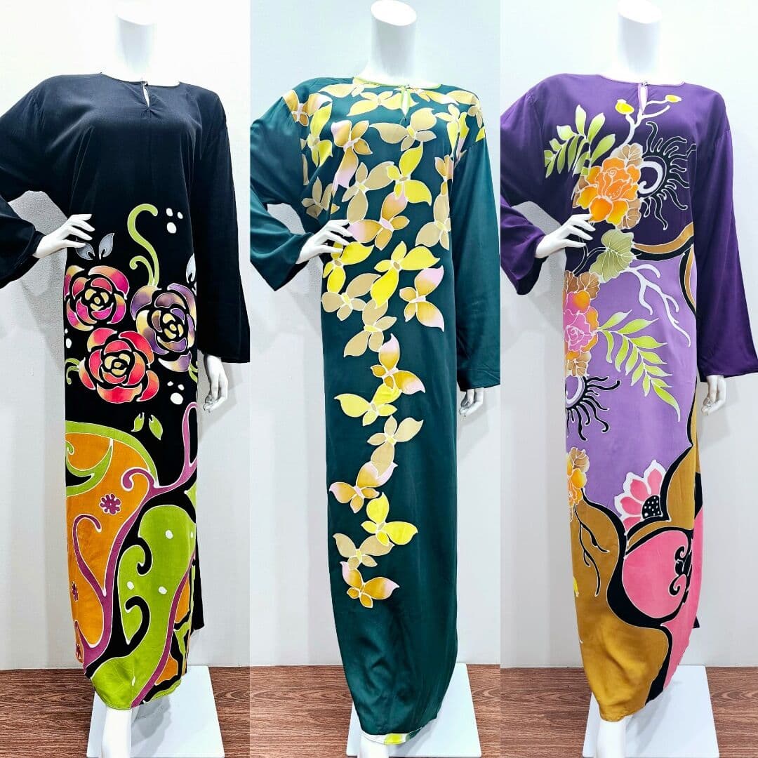 Kaftan Kelawar Tulis Tangan Lengan Panjang Terengganu Eks — Kaftan & Robes from Butik Saifuddin Eksklusif
