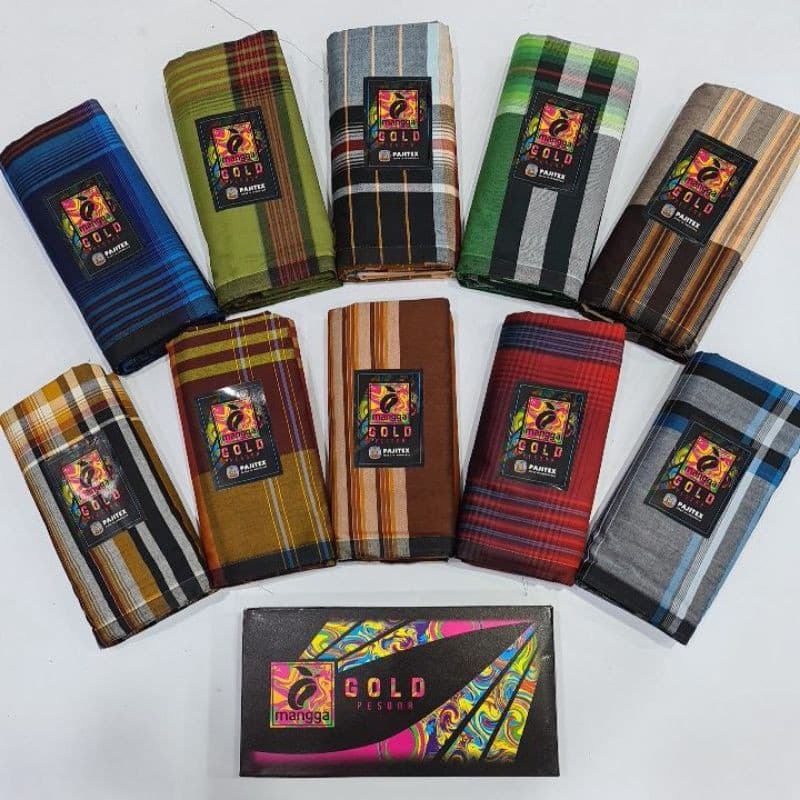 Sarung Pelikat Mangga Gold Pesona Limited Edition Eksklusif — Kain Pelikat dari Butik Saifuddin Eksklusif