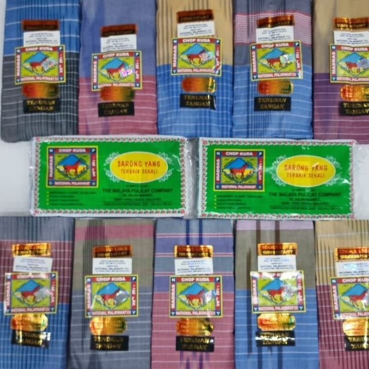 Sarung Pelikat Cotton India Chop Kuda Benang 10000 — Kain Pelikat dari Butik Saifuddin Eksklusif